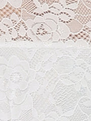 Lace Boat Neck Long Sleeve Cocktail Bodycon Pencil Dress