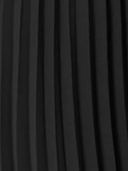 Stand Collar Long Sleeve Belted Pleated Midi Dress