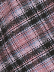 Vintage Plaid Tartan Elastic Waist Knee Length A-Line Skirt