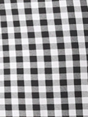 Gingham Checks Ruffled Peter Pan Collar 1960s Vintage Mini Dress
