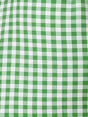 Gingham Checks Ruffled Peter Pan Collar 1960s Vintage Mini Dress