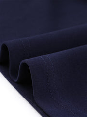 Peter Pan Collar Contrast Trim Puff Sleeve Blouse