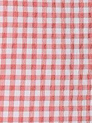 Summer Gingham Tops Square Neck Ruffle Cap Sleeve Blouse
