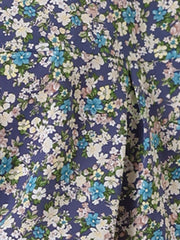 Button Down Floral Long Sleeve Point Collar Blouse