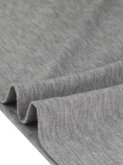Casual Boat Neck 3/4 Sleeve Solid Basic T-shirt