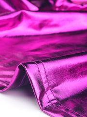 Women's Cropped Bolero Holographic Party Shimmering Shiny Lightweight Metallic Cardigan