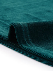 Casual Velvet Long Sleeve Solid Color Sweetheart Neck Blouse