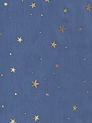 Choker V Neck Flared Gilding Metallic Shiny Star A-Line Dress