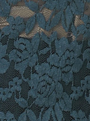 See Through Long Sleeve Turtleneck Sheer Floral Lace Blouse