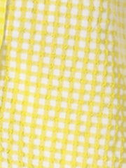 Plaid Blouse Puff Sleeve Ruffle Peter Pan Collar Shirt Top