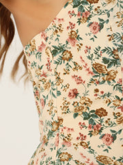 Halter Neck Floral Summer Sundress Sleeveless Lace Up Midi Dress