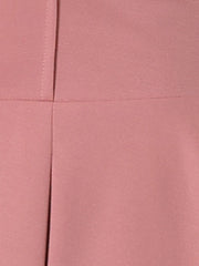 Elegant Round Neck Solid Color Cap Sleeve Peplum Blouse