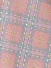 Peter Pan Collar Contrast Color Button Decor Plaid Dress