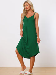 Spaghetti Strap Cami Nightdress Lounge Pajama Dress Nightgown