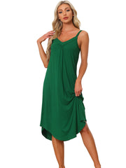 Spaghetti Strap Cami Nightdress Lounge Pajama Dress Nightgown