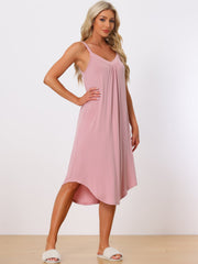 Spaghetti Strap Cami Nightdress Lounge Pajama Dress Nightgown