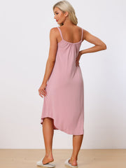 Spaghetti Strap Cami Nightdress Lounge Pajama Dress Nightgown