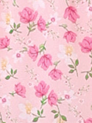 Floral Smocked Elastic Waist Knee Length Ruffle Tiered Skirt