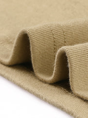 3/4 Sleeve Solid Knitted Button Decor Ruched Blouse