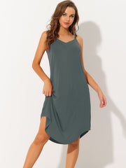 Spaghetti Strap Cami Nightdress Lounge Pajama Dress Nightgown