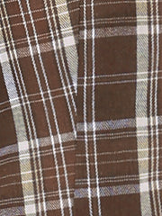 Business Casual Open Front Notch Lapel Plaid Suit Blazer