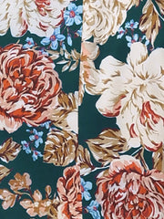 Open Front Notch Lapel Floral Business Casual Suit Blazer