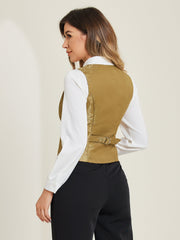 Vintage Button Up Jacquard Steampunk Waistcoat Suit Vest