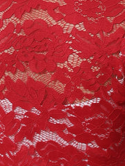 Floral Lace Shrug Tie Front Ruffled Hem Sheer Crop Bolero