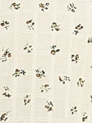 Floral Printed Peter Pan Collar Cotton Short Sleeve Shirt