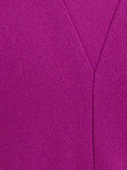 Office V Neck Work Sleeveless A-line Midi Solid Belted Dress
