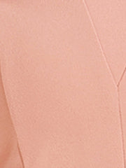 Office V Neck Work Sleeveless A-line Midi Solid Belted Dress