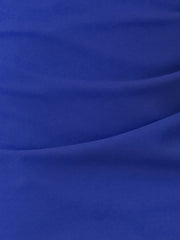 Sleeveless Slit V Neck Ruched Cocktail Pencil Midi Dress