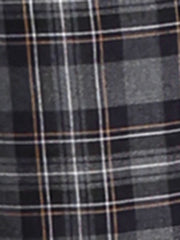 Plaid Elastic Waist Casual Work Office Long Pants