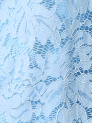 Floral Embroidery Sheer Long Sleeve Lace Blouse Top