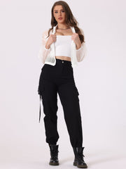 Sheer Zip Up Long Sleeve See Through Bomber Jacket