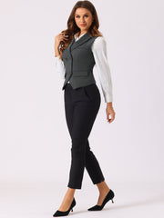 Waistcoat Lapel Collar Dressy Versatile Racerback Suit Vest