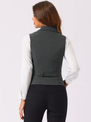 Waistcoat Lapel Collar Dressy Versatile Racerback Suit Vest
