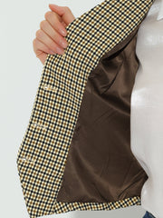 Plaid Waistcoat Notched Lapel Collar Single Breasted Vintage Vest