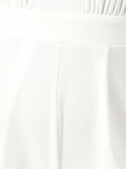Elegant V Neck Mesh Long Sleeve Loose Wide Leg Jumpsuits