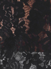 Lace Sheer 3/4 Sleeve Ruffle Hem Open Front Bolero Shrug