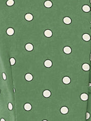 Polka Dots 3/4 Sleeve Button Front Vintage Office Blouse Top