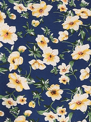 Floral Peasant Elastic Waist A-Line Ditsy Leave Midi Skirt