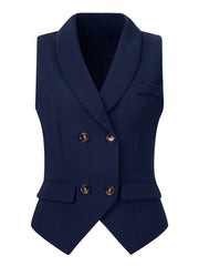 Lapel Collar Dressy Versatile Racerback Suit Vest Waistcoat