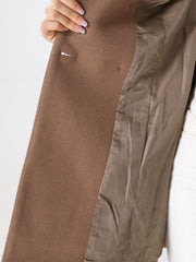 Double Breasted Peter Pan Collar Long Trench Pea Coat