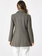 Double Breasted Peter Pan Collar Long Trench Pea Coat