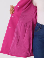 Single Breasted Notched Lapel Outerwear Winter Coats