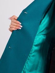 Double Breasted Coat Jacket Work Office Elegant Winter Lapel Blazer