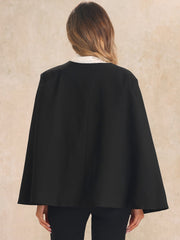 Cape Sleeve Business Work Open Front Jacket Blazer
