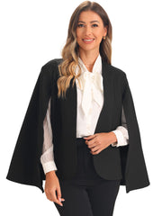 Cape Sleeve Business Work Open Front Jacket Blazer