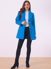 Elegant Notched Shawl Collar Single Breasted Winter Long Coat